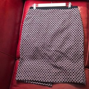 Talbots pencil skirt navy and pink size 8